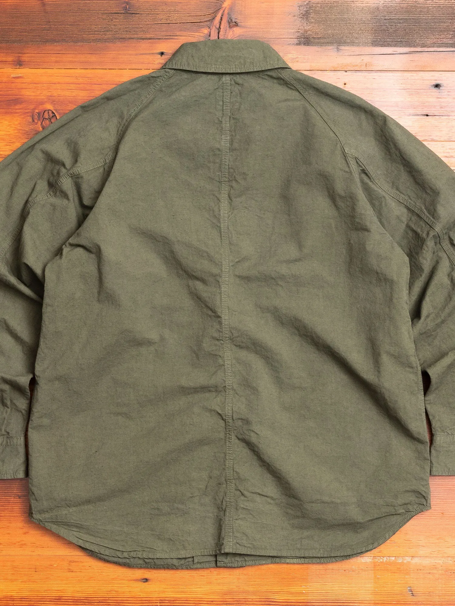 Hemp Shirt Jacket in Khaki