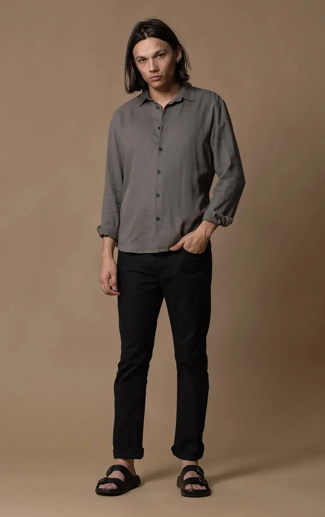 HEMP TENCEL LAUNDERED SHIRT