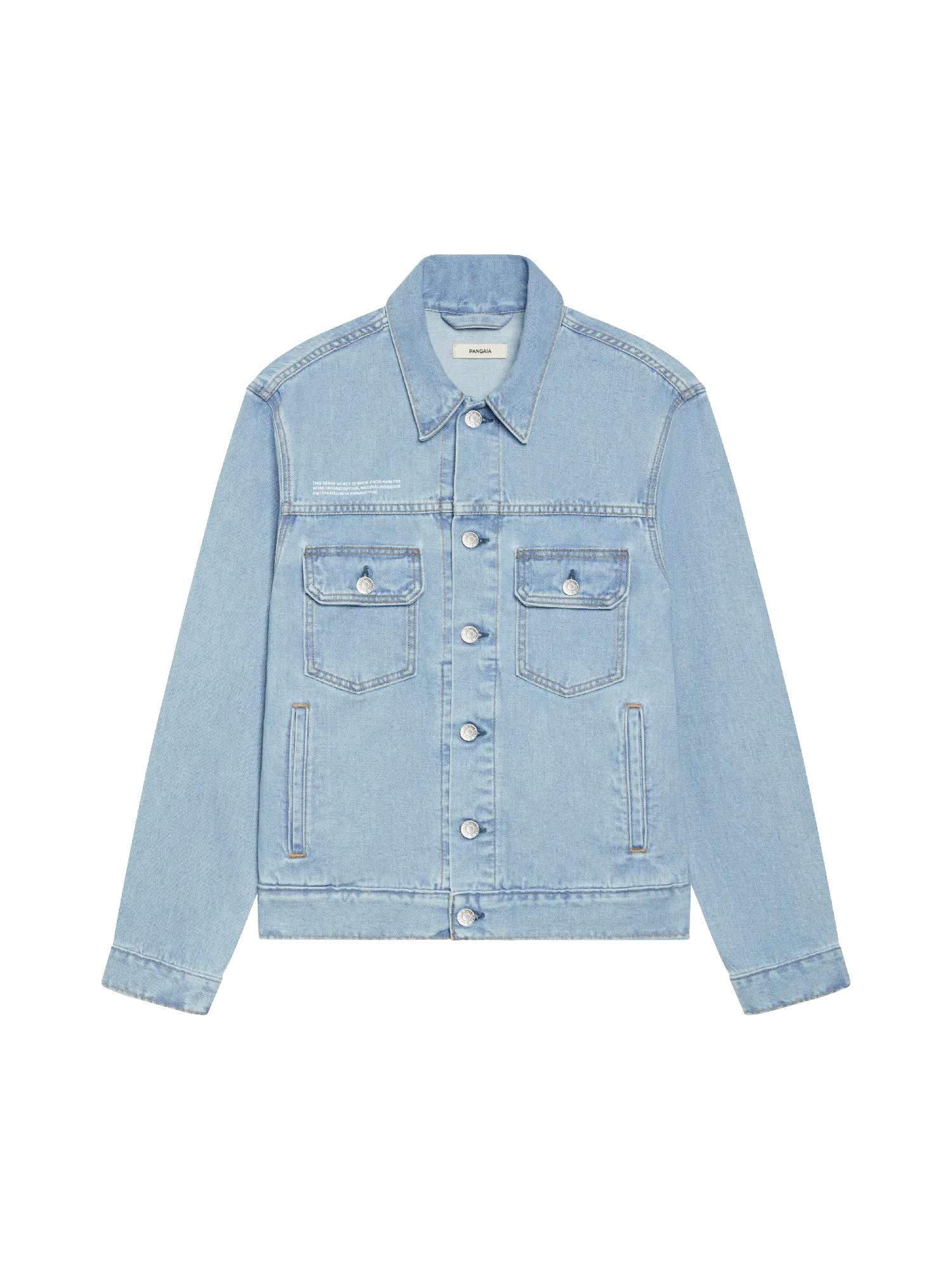 Hemp Unisex Jacket—light indigo wash