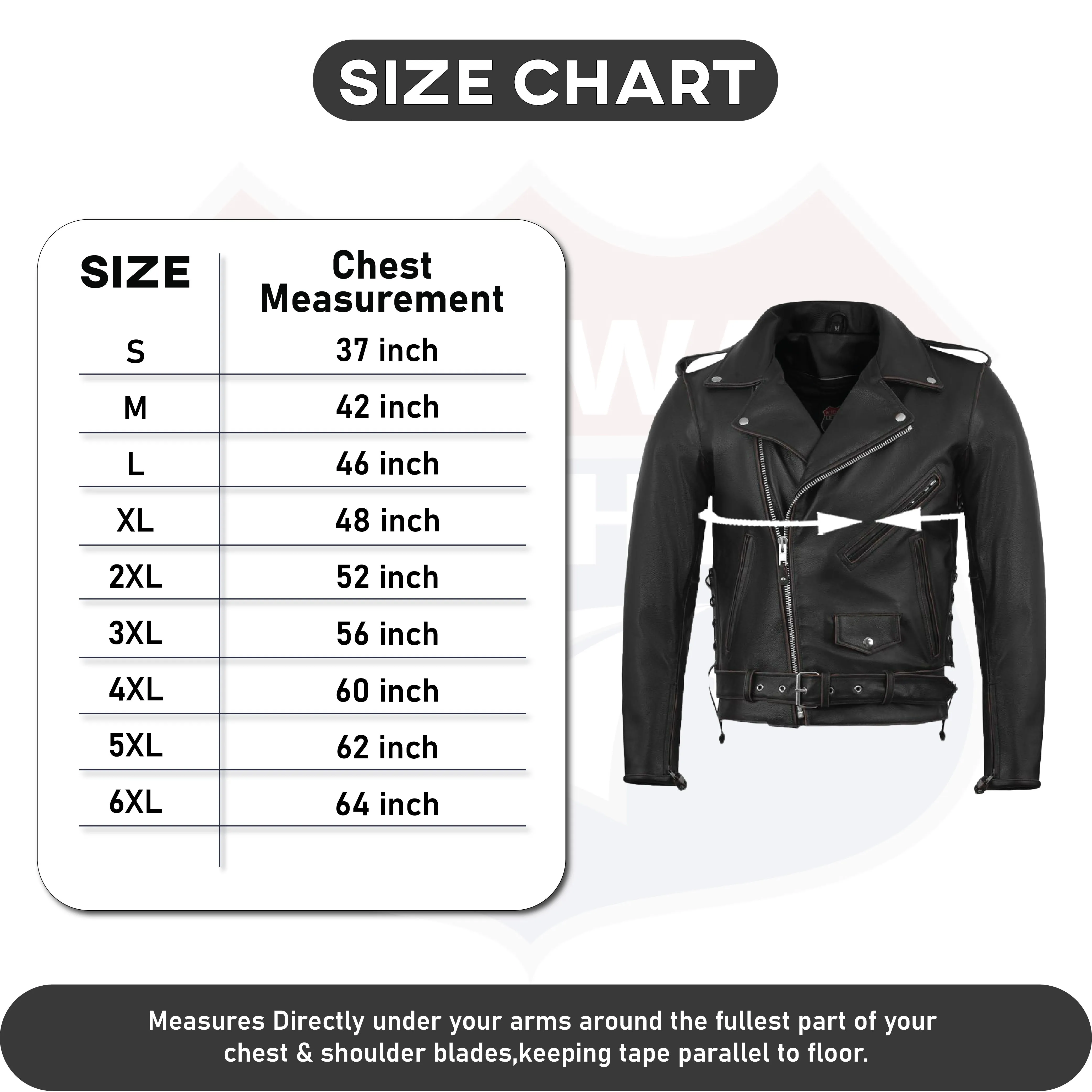 HL10205-Rub Buff Brown Old School Police Style Motorcycle Leather Brown Jacket