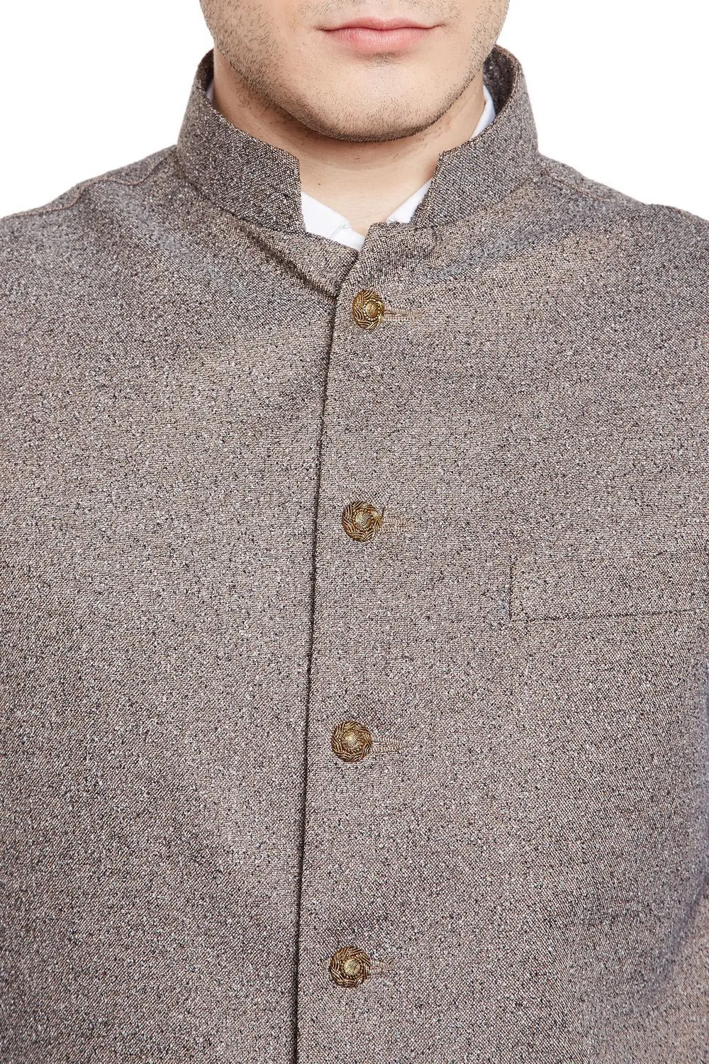 Imported Rayon Brown Modi Nehru Jacket