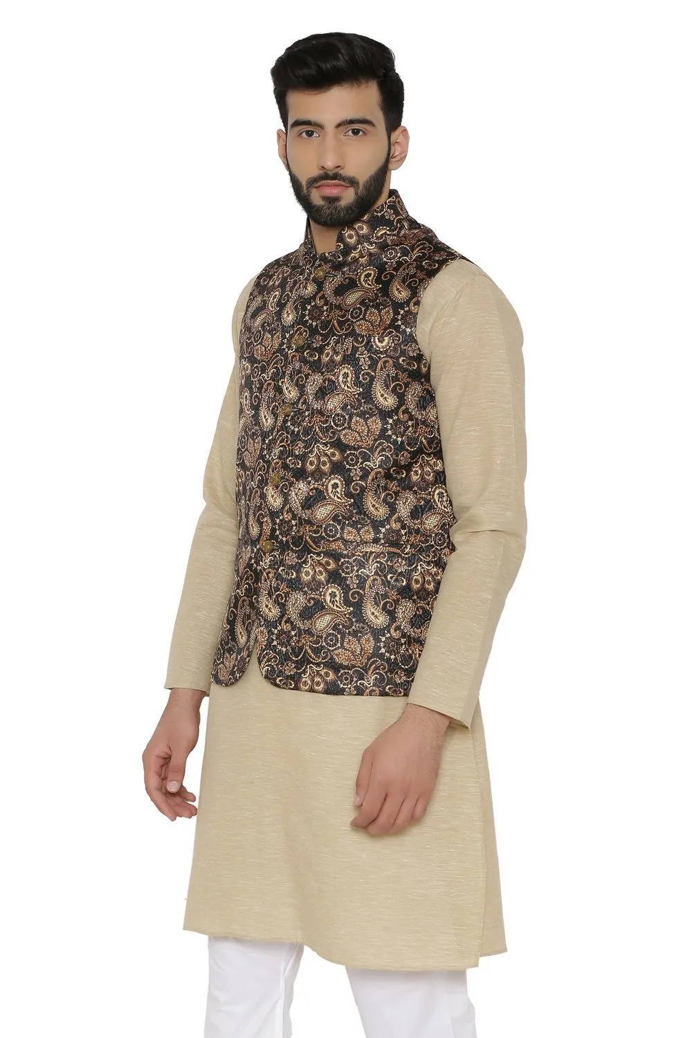 Imported Rayon MulticolouRed Modi Nehru Jacket