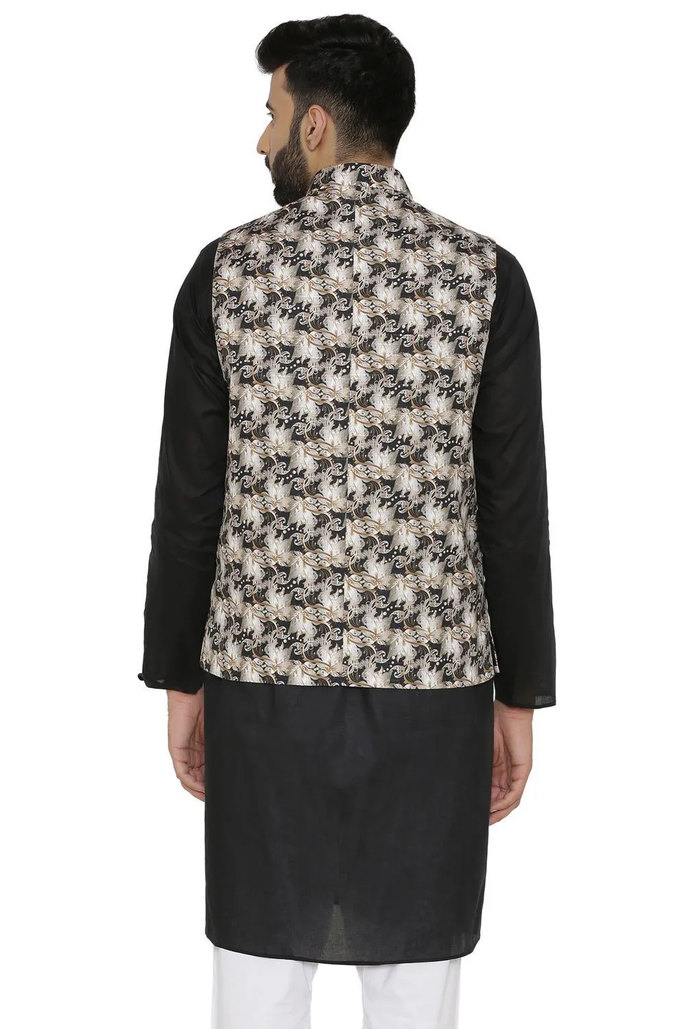 Imported Rayon MulticolouRed Modi Nehru Jacket