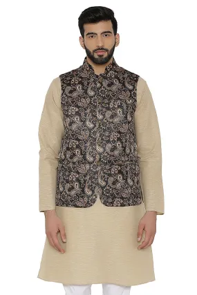 Imported Rayon MulticolouRed Modi Nehru Jacket