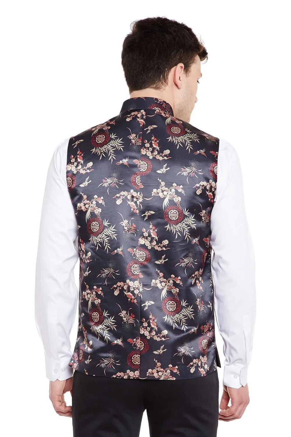 Imported Rayon MulticolouRed Modi Nehru Jacket