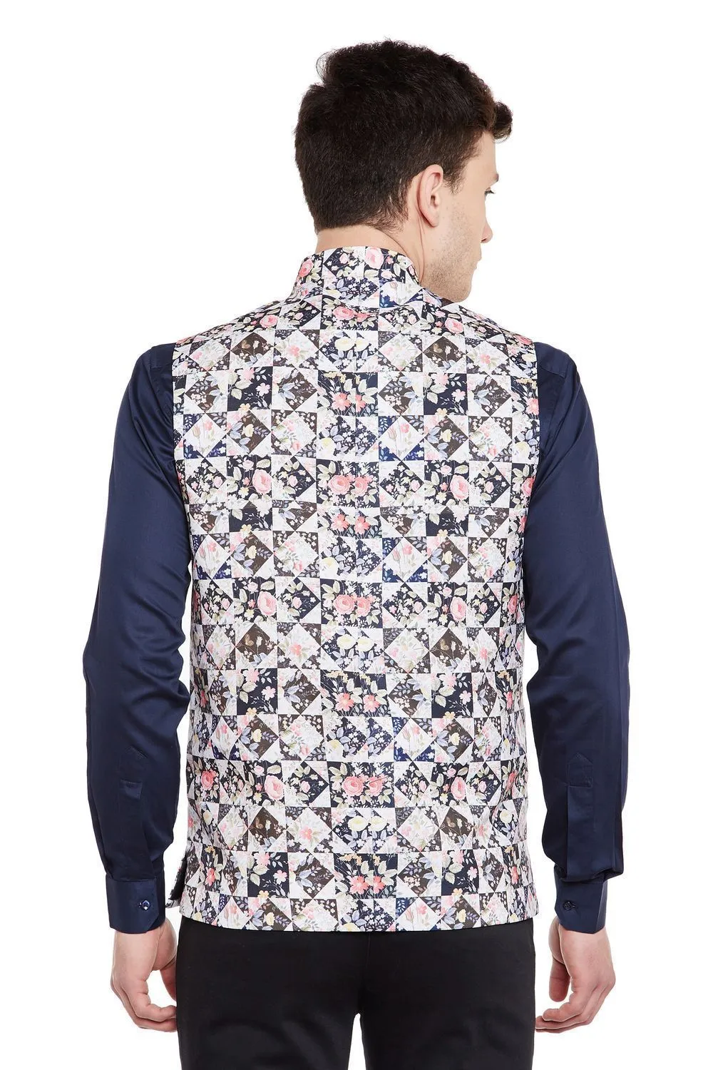 Imported Rayon MulticolouRed Modi Nehru Jacket