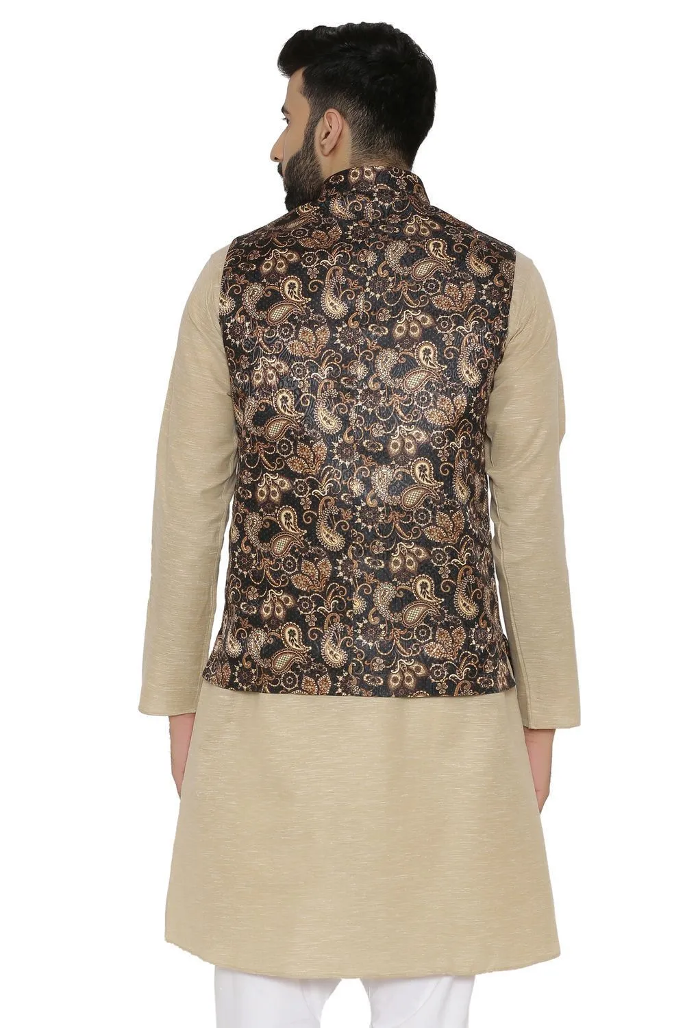 Imported Rayon MulticolouRed Modi Nehru Jacket