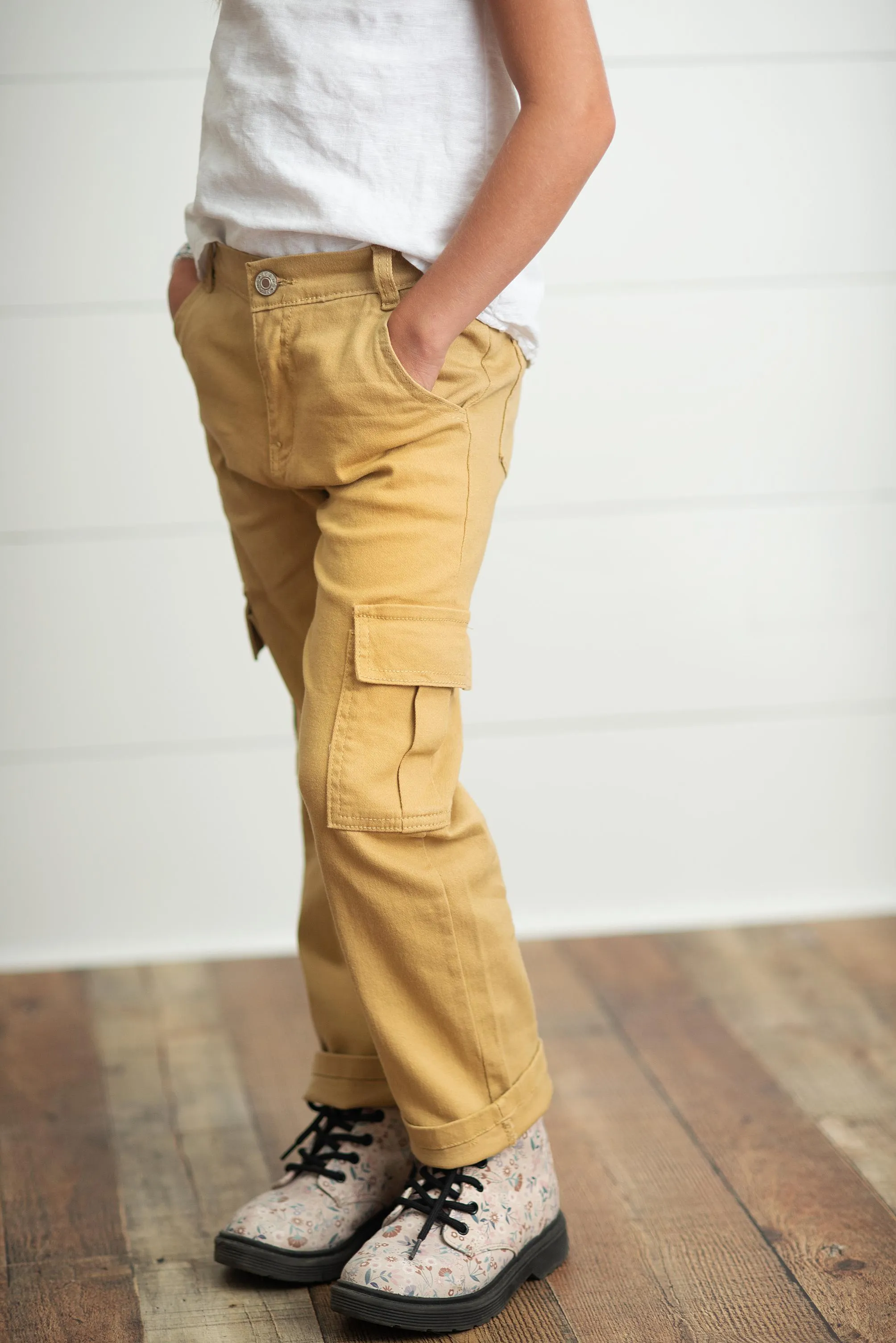 Khaki Denim Cargo Pant