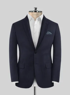 Lanificio Zegna Traveller Naquez Blue Stripe Wool Jacket