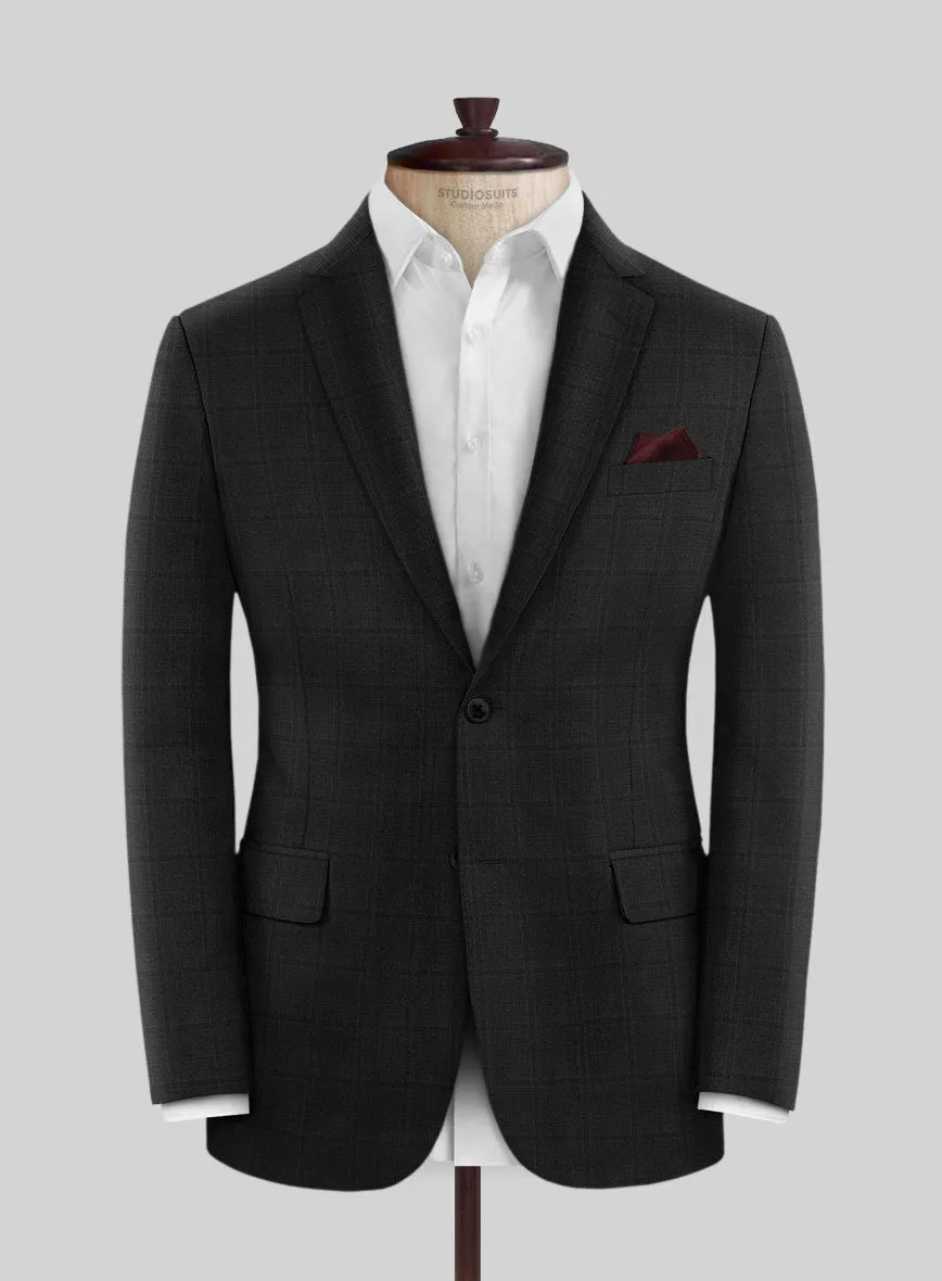 Lanificio Zegna Traveller Sarcos Black Checks Wool Jacket