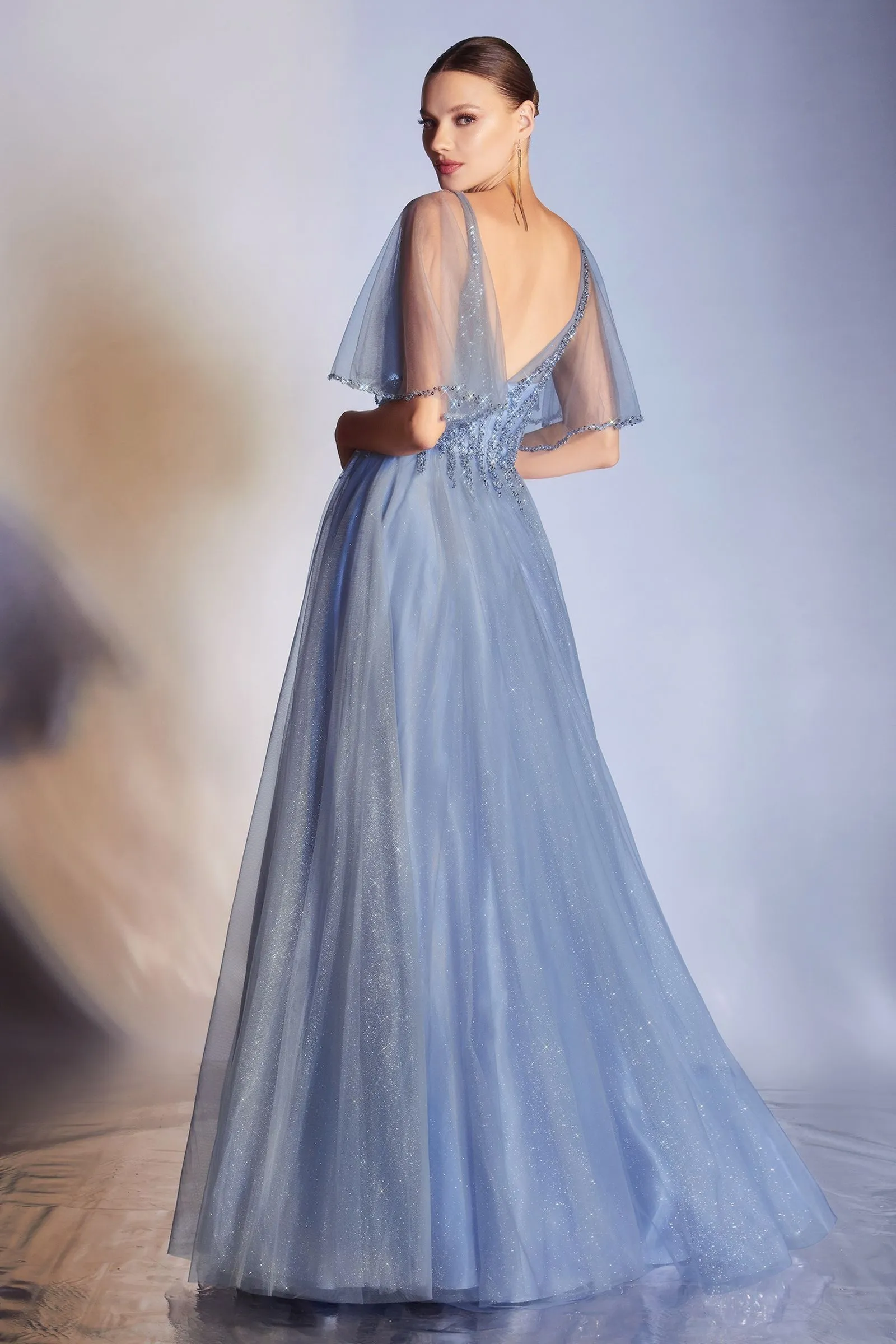 LAYERED TULLE A-LINE GOWN CDCD0175 Sale