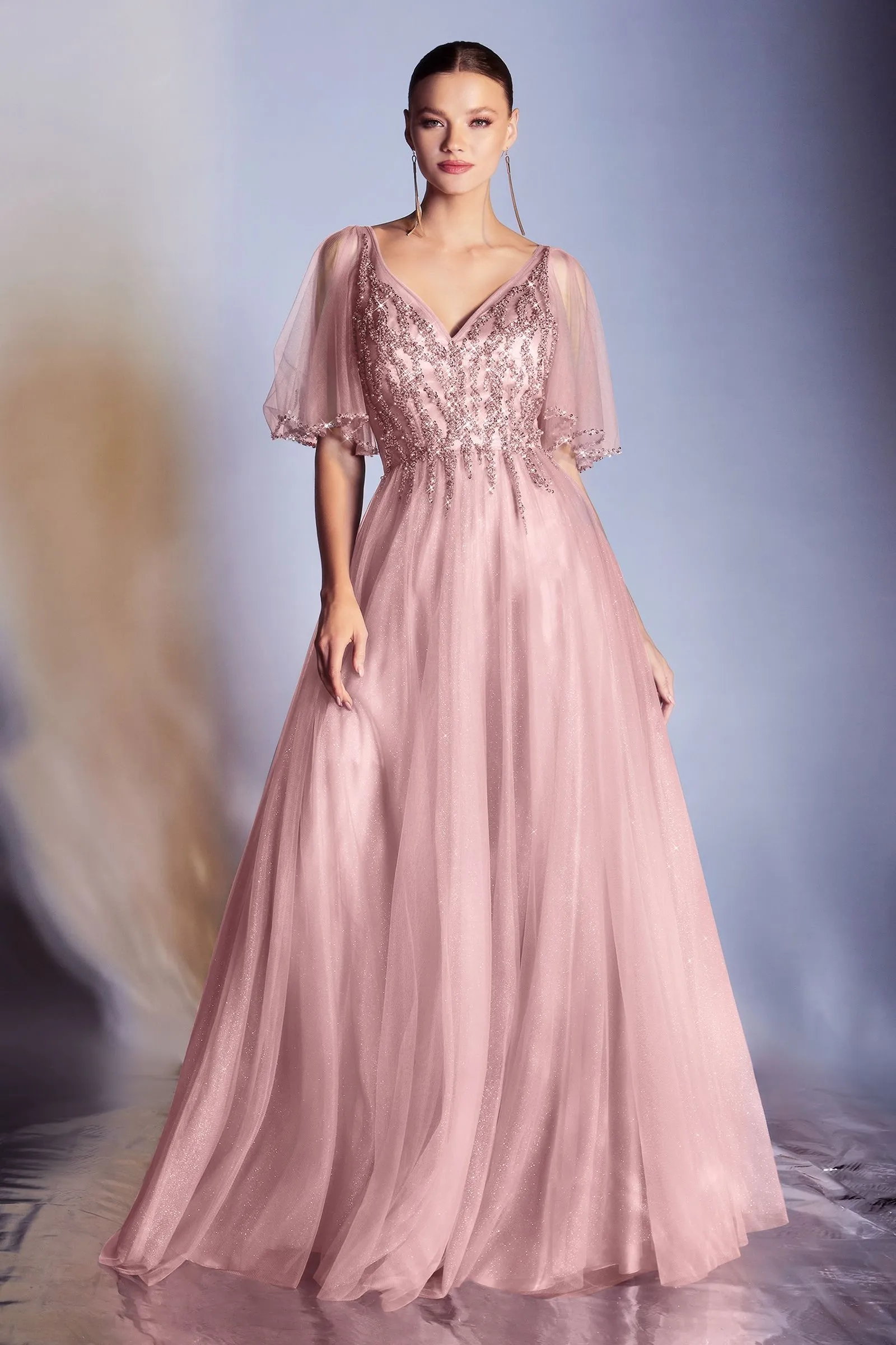 LAYERED TULLE A-LINE GOWN CDCD0175 Sale