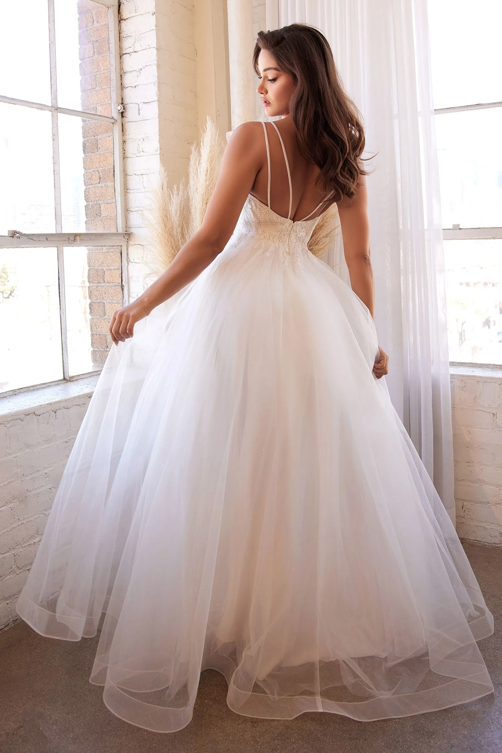 LAYERED TULLE BRIDAL GOWN CDCD0154W