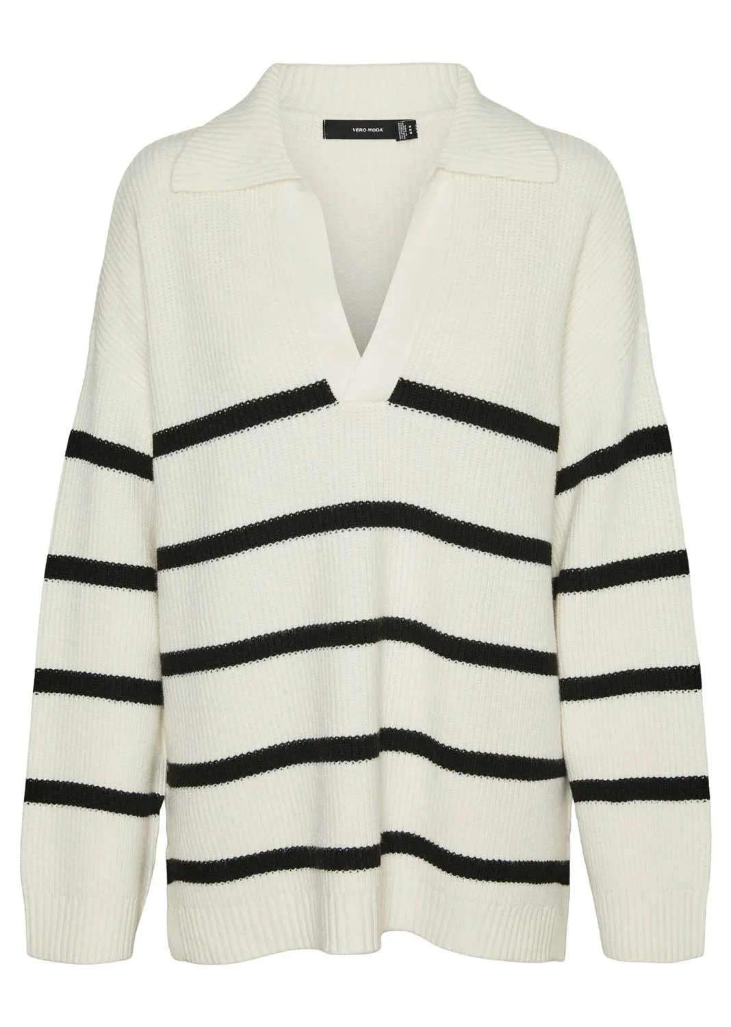 Luna Polo Knit Jumper in Stripe