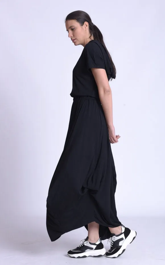 Maxi Hooded Cotton Dress