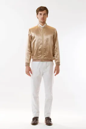 Mens Silk Bomber