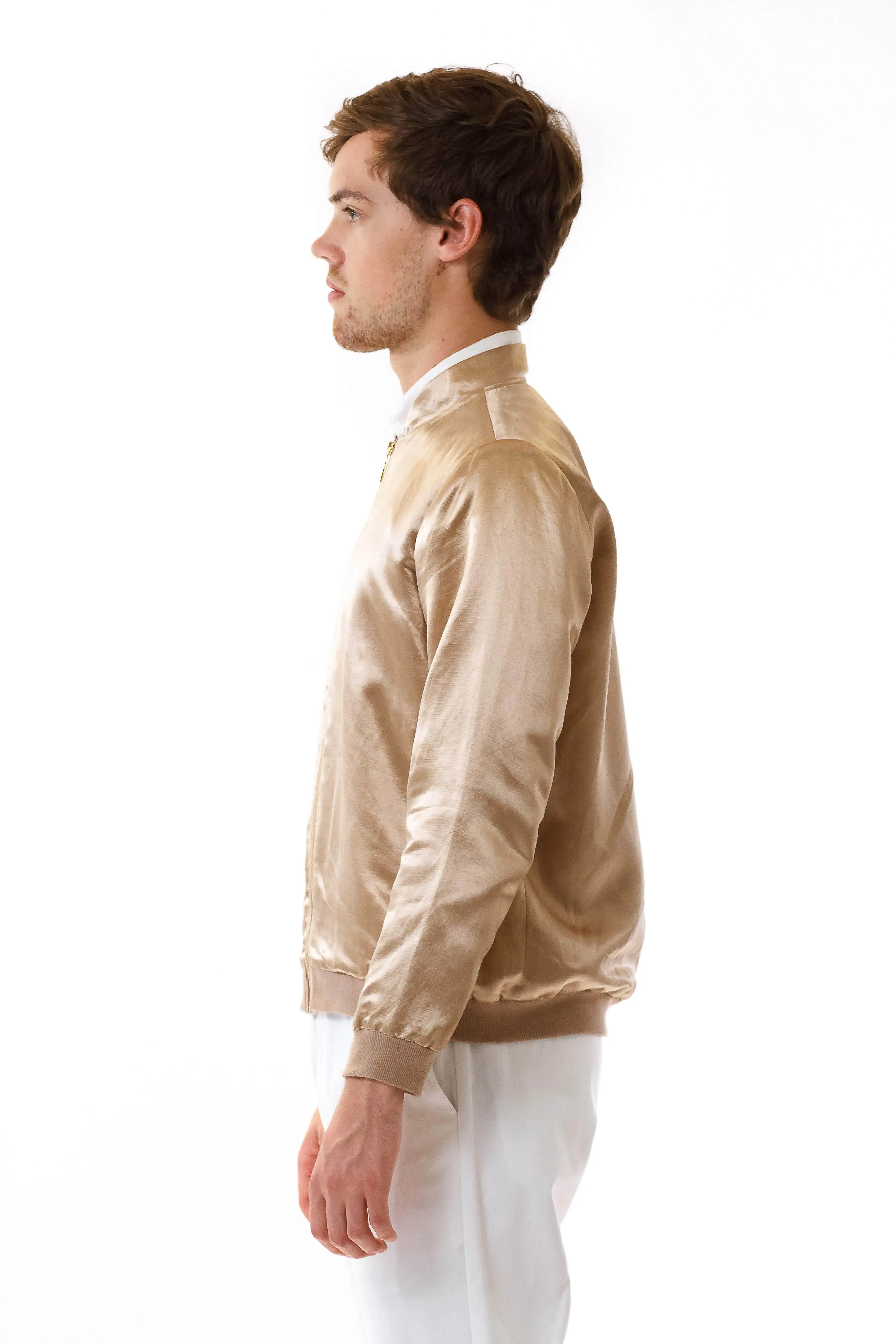 Mens Silk Bomber