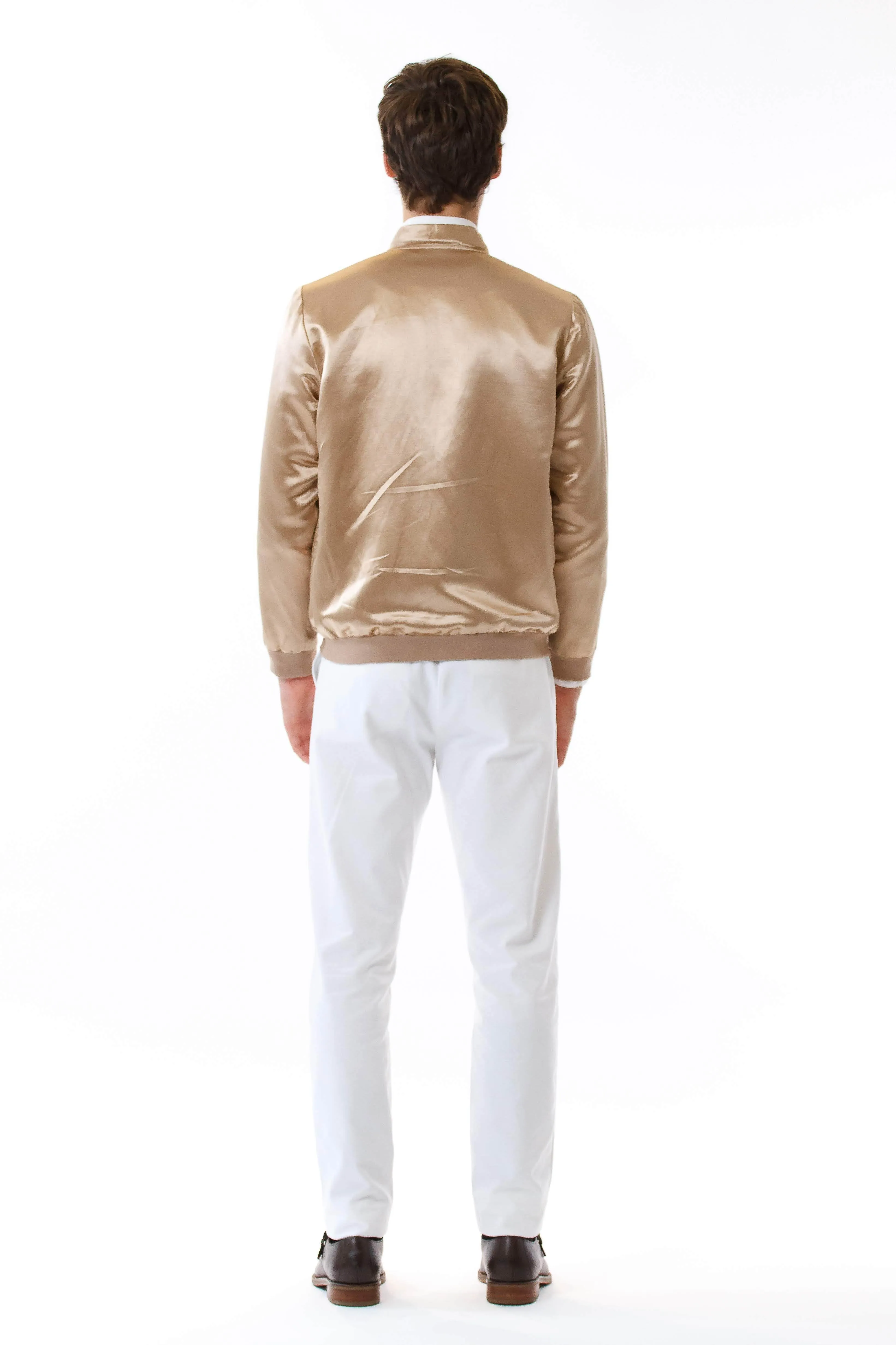 Mens Silk Bomber