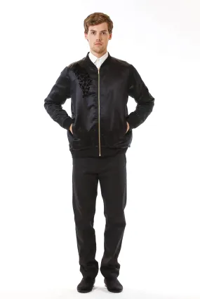 Mens Tufted Silk Bomber