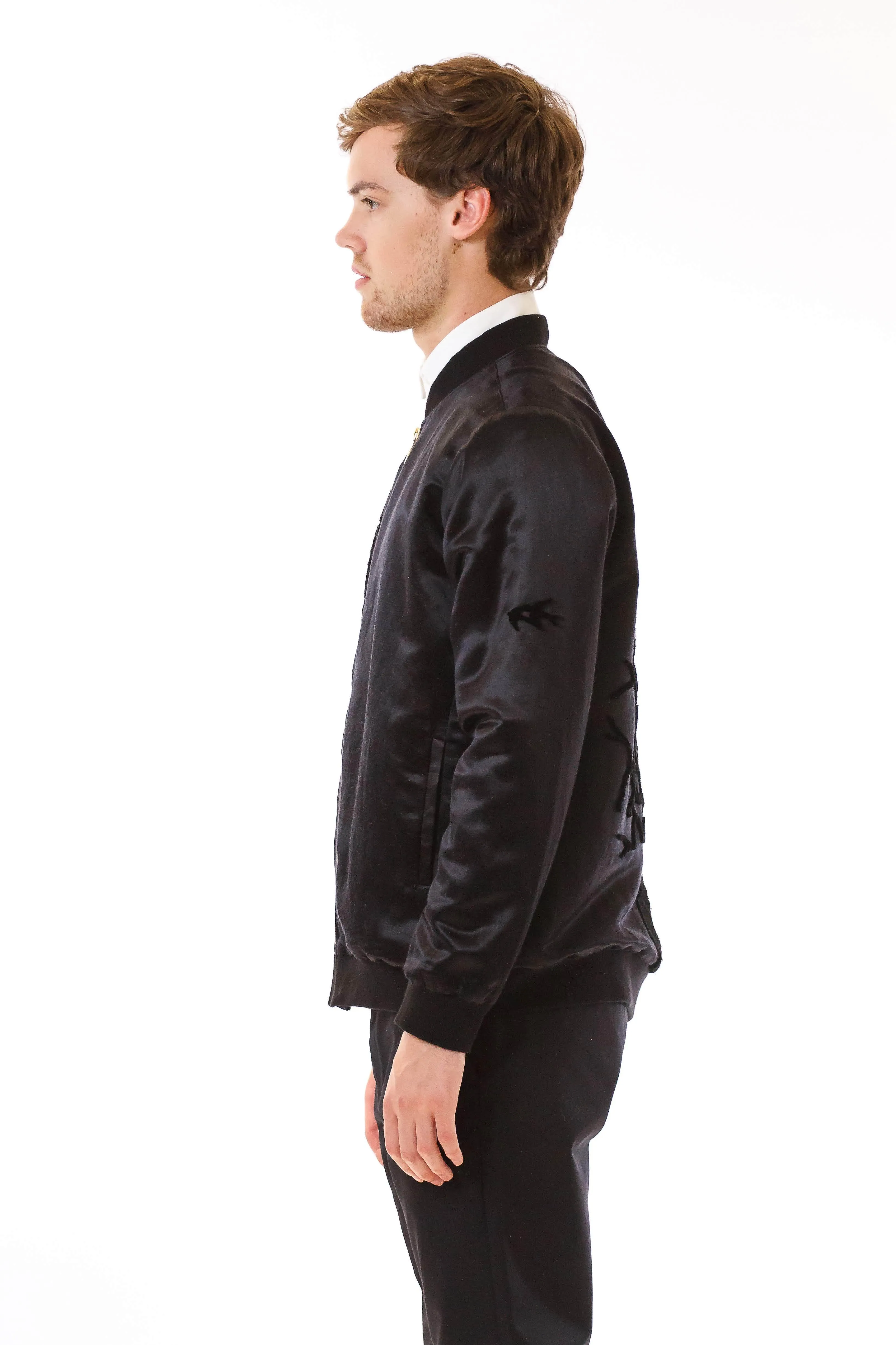 Mens Tufted Silk Bomber