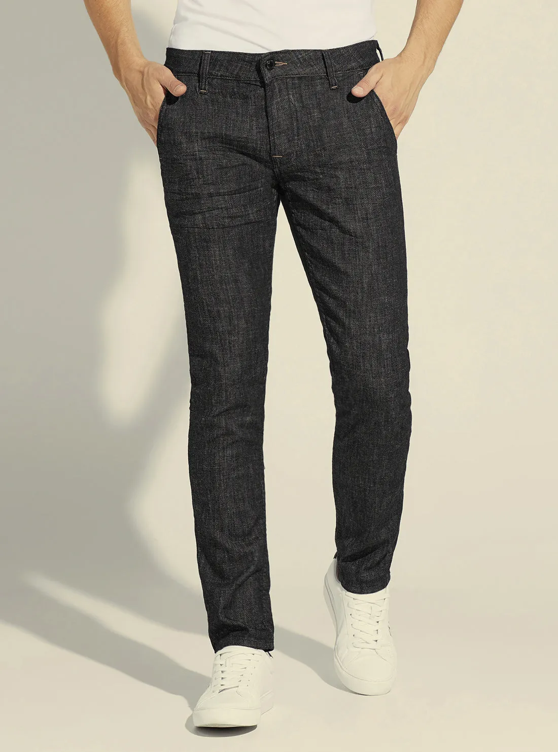 Mid-Rise Straight Leg Adam Denim Jeans In Blackway Wash