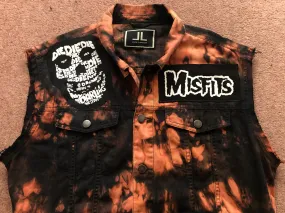 Misfits Fire Bleach Horror Business Denim Punk Cut-Off Crimson Ghost Fiend Club