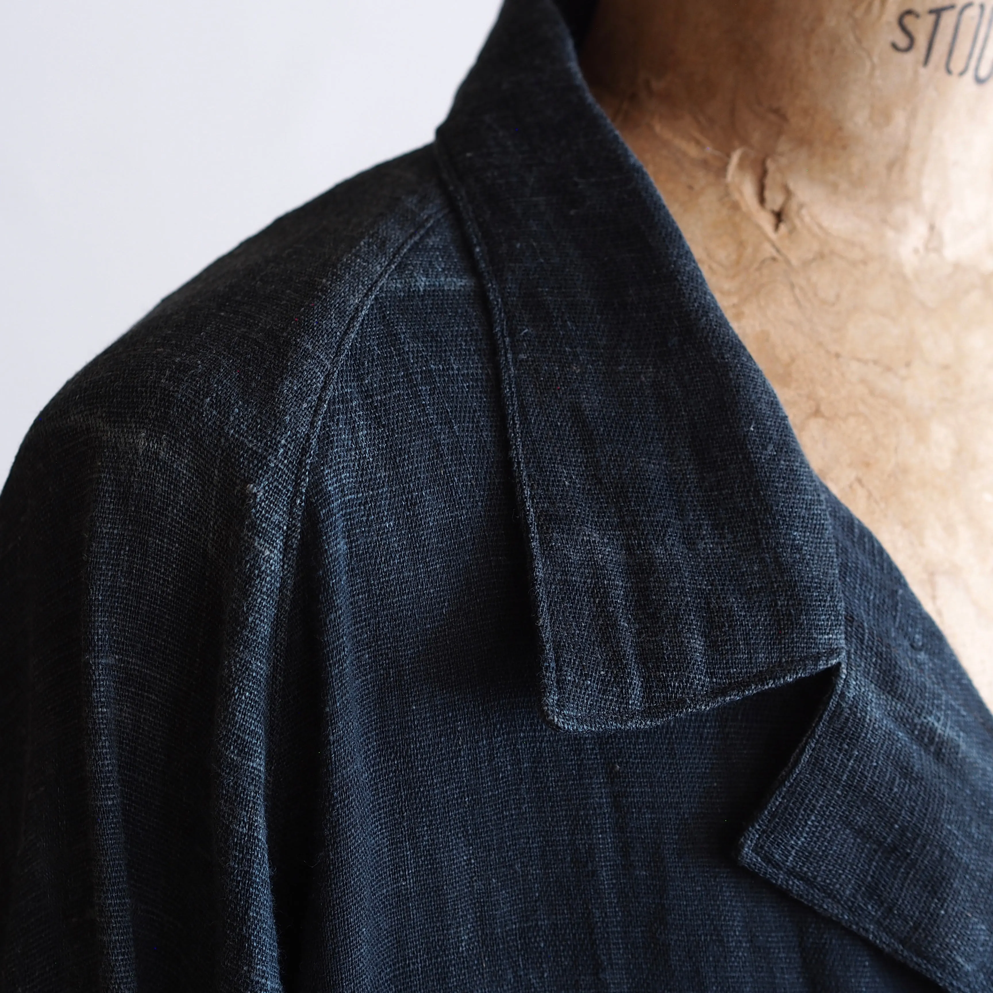 NORA SHORT JACKET~Japan old indigo hemp fabric~