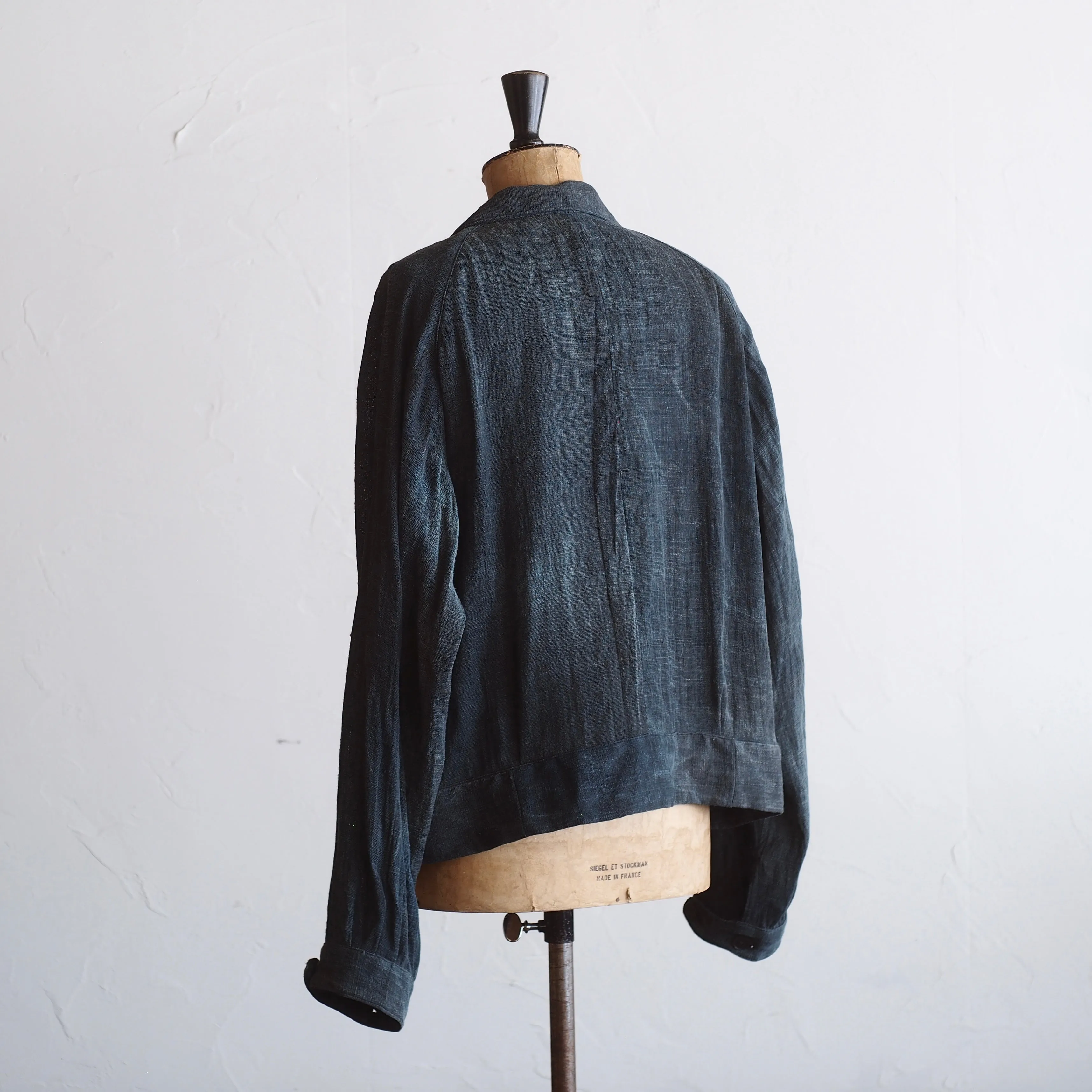 NORA SHORT JACKET~Japan old indigo hemp fabric~