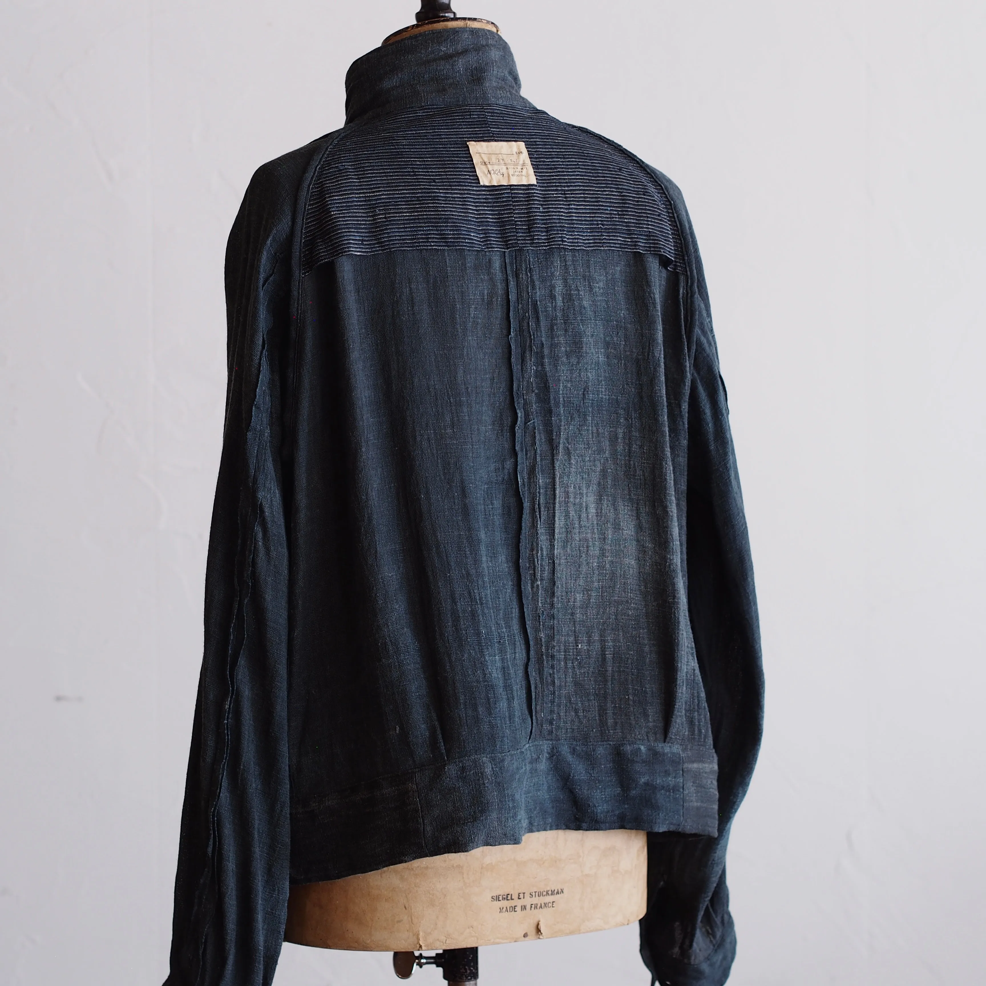 NORA SHORT JACKET~Japan old indigo hemp fabric~