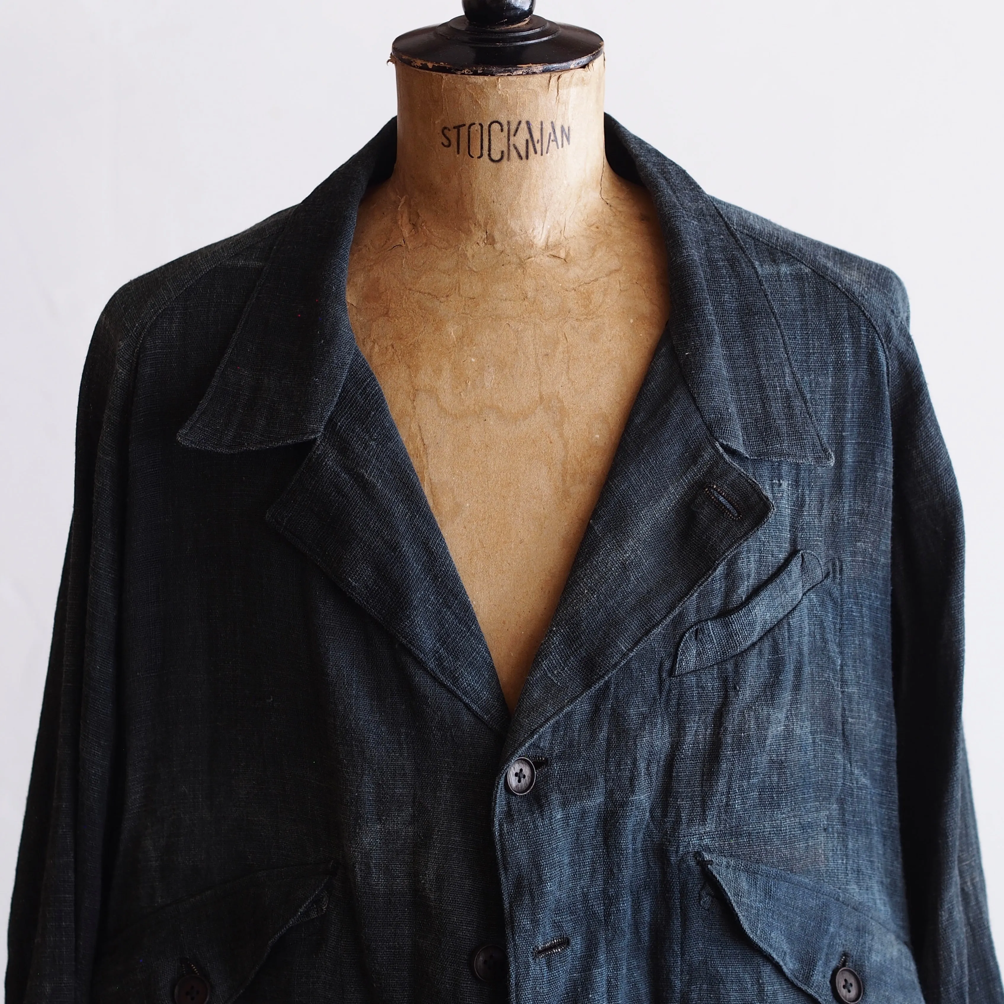 NORA SHORT JACKET~Japan old indigo hemp fabric~