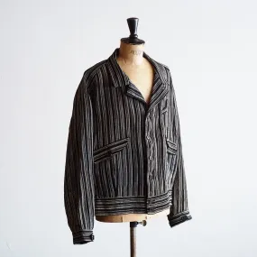 NORA SHORT JACKET~Japan old stripe hemp fabric~