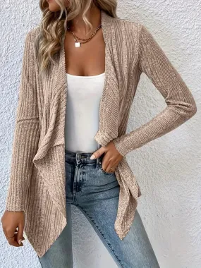 Open Front Long Sleeve Cardigan Sweater Jacket