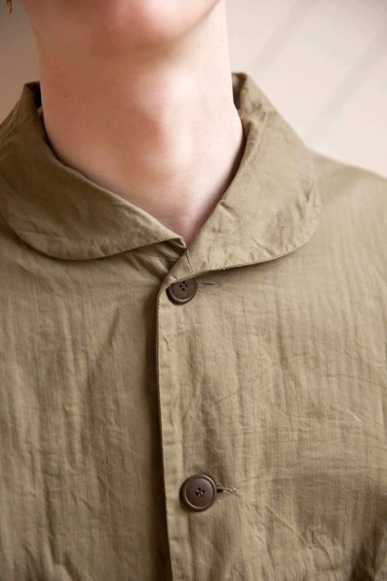 PETER BLOUSON -WAXY - KHAKI - OLIVE GREEN