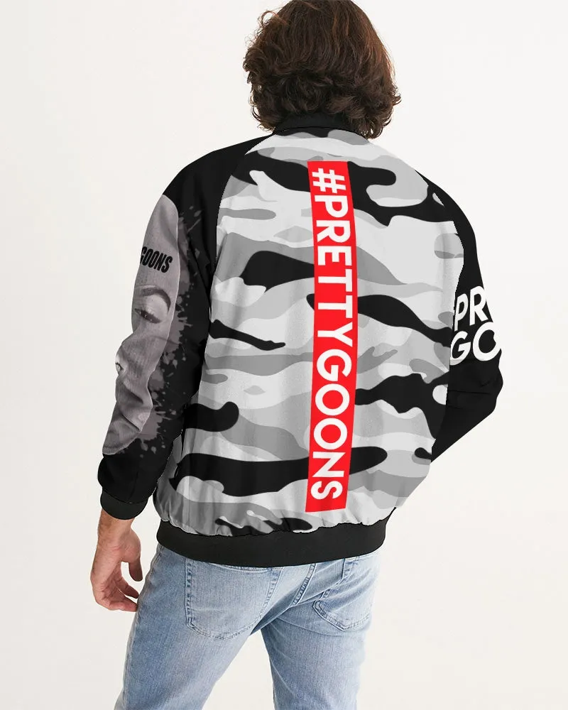 PRETTY GOONS GREY CAMO Men's Bomber Jacket