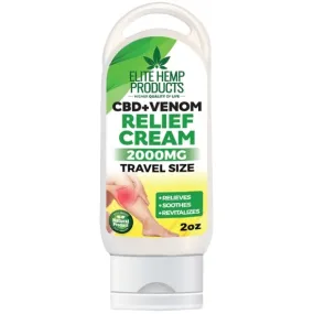 Relief Cream with Venom 2000mg Travel Size