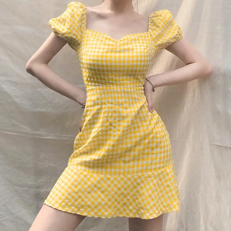 Retro 70s Plaid Dress SD00792