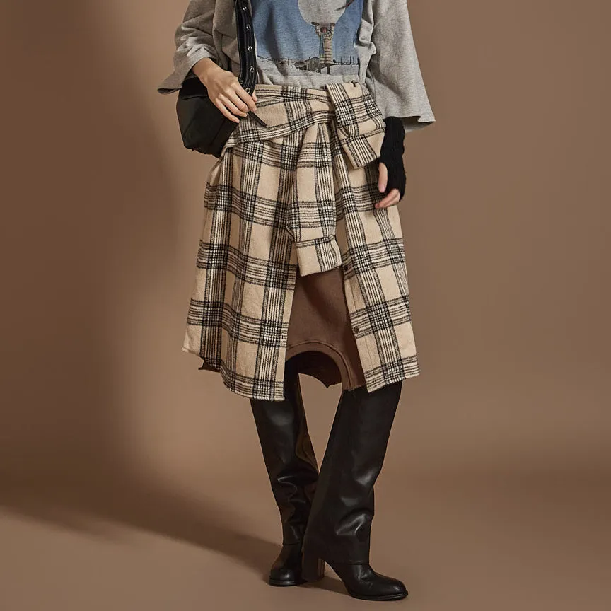 SK2857 Fleece-lined Layered Skirt