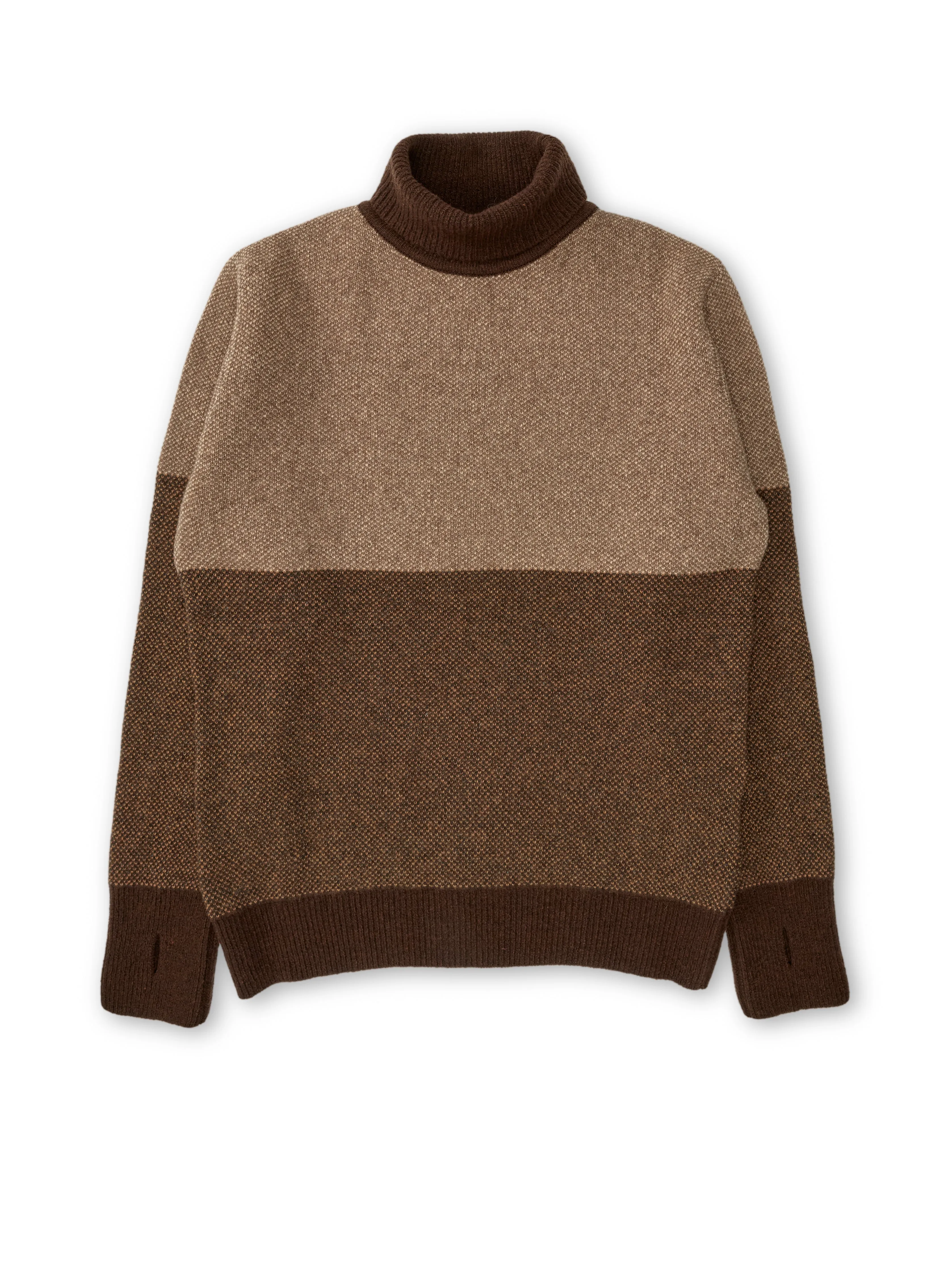 Talbot Roll Neck Jumper Keaton Brown