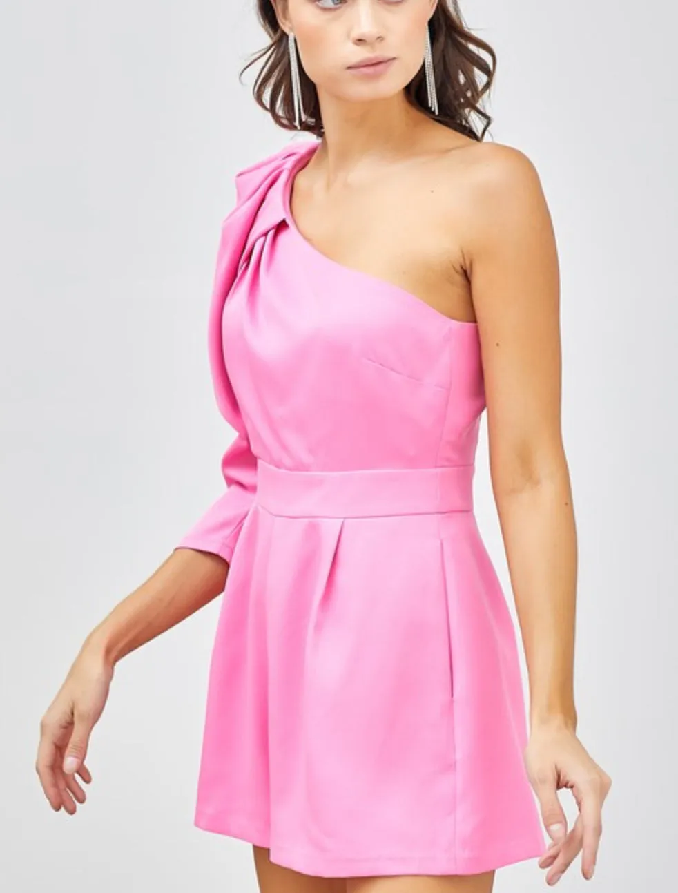 Taylor pink one shoulder romper