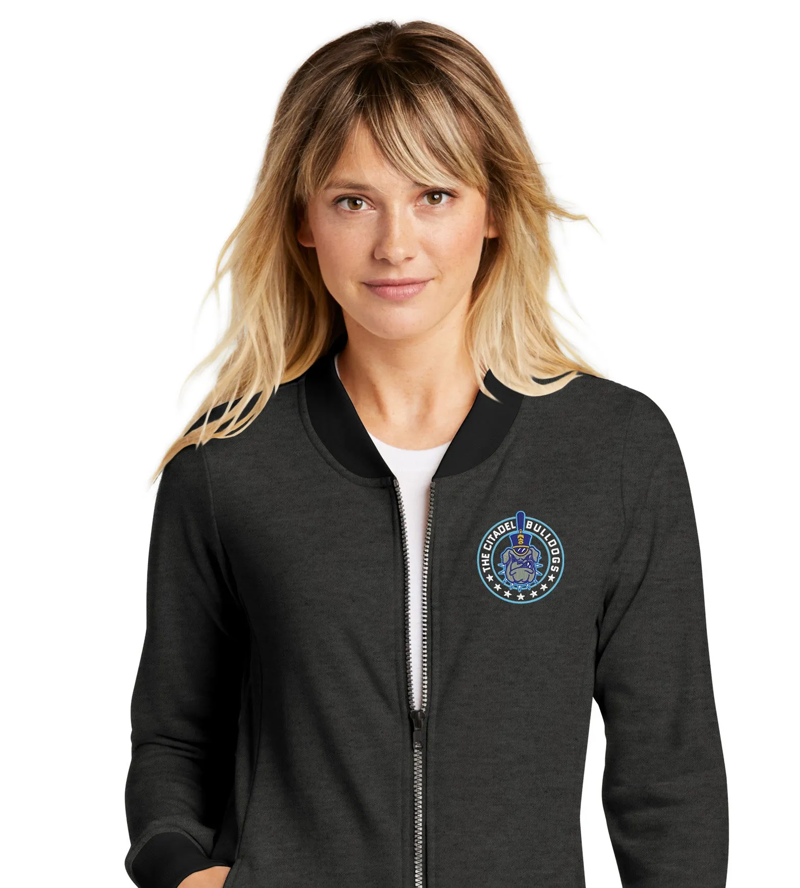 The Citadel Bulldogs and Stars Ladies Lightweight French Terry Bomber