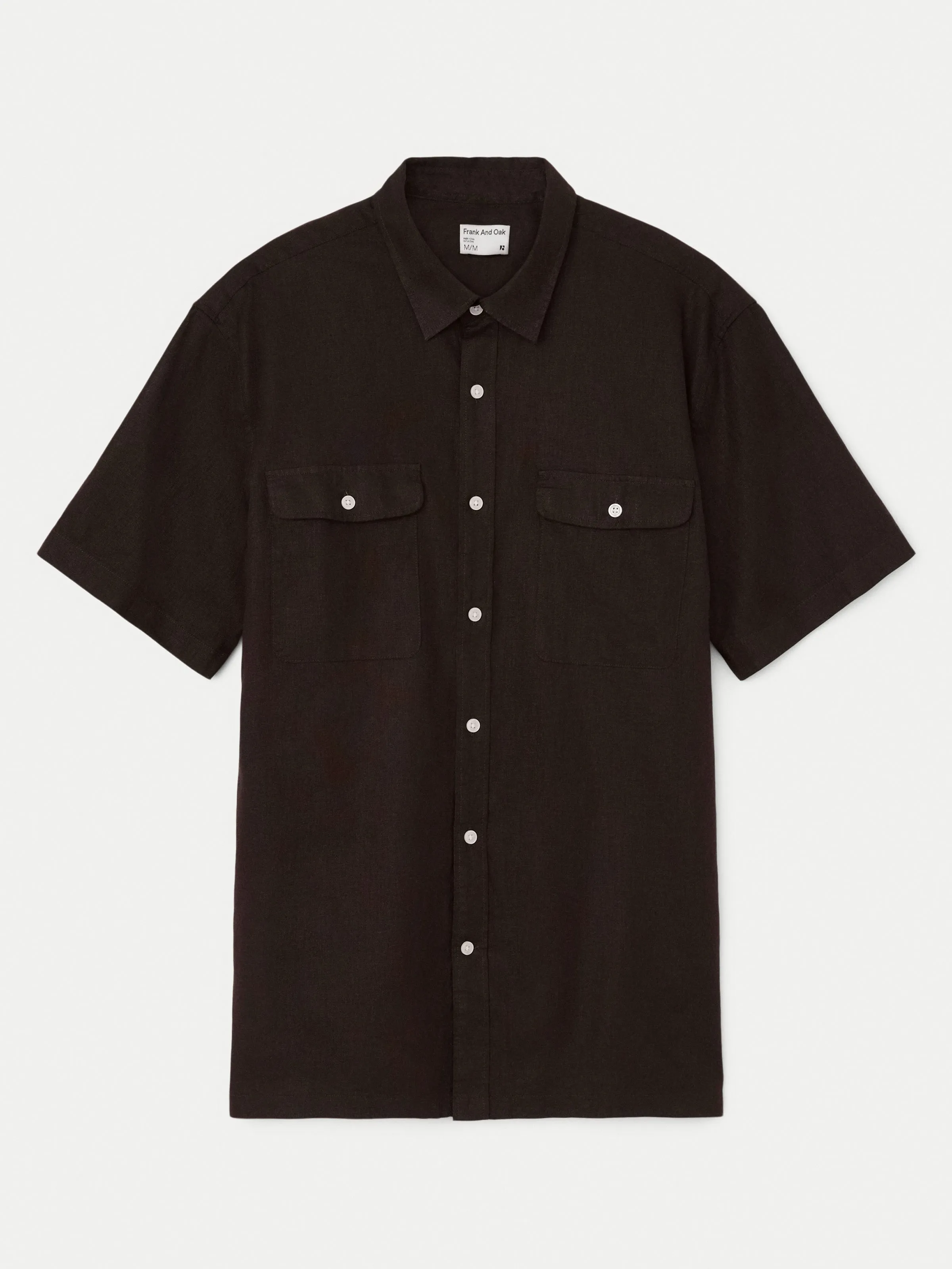 The Short Sleeve Hemp Shirt in Dark Chocolate