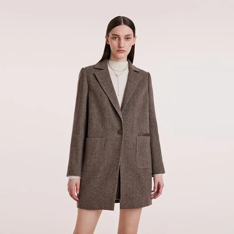 Washable Wool Mid-Length Coat