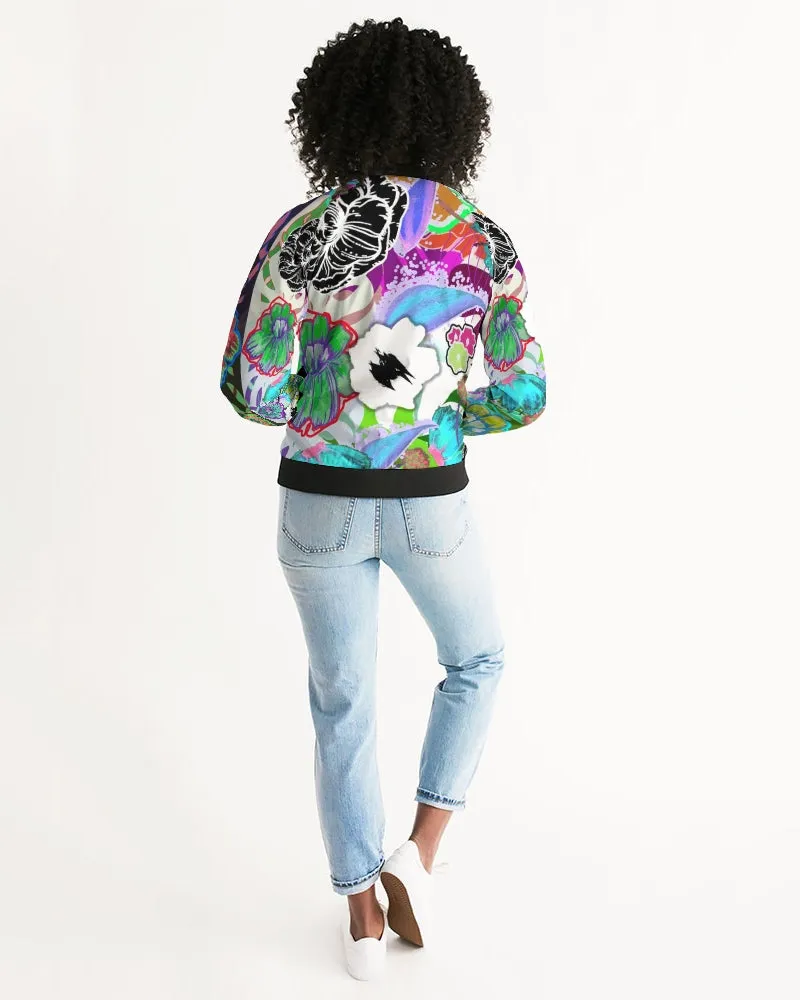 whole LOTTA flowers DOUBLE TAKE Women's Bomber Jacket