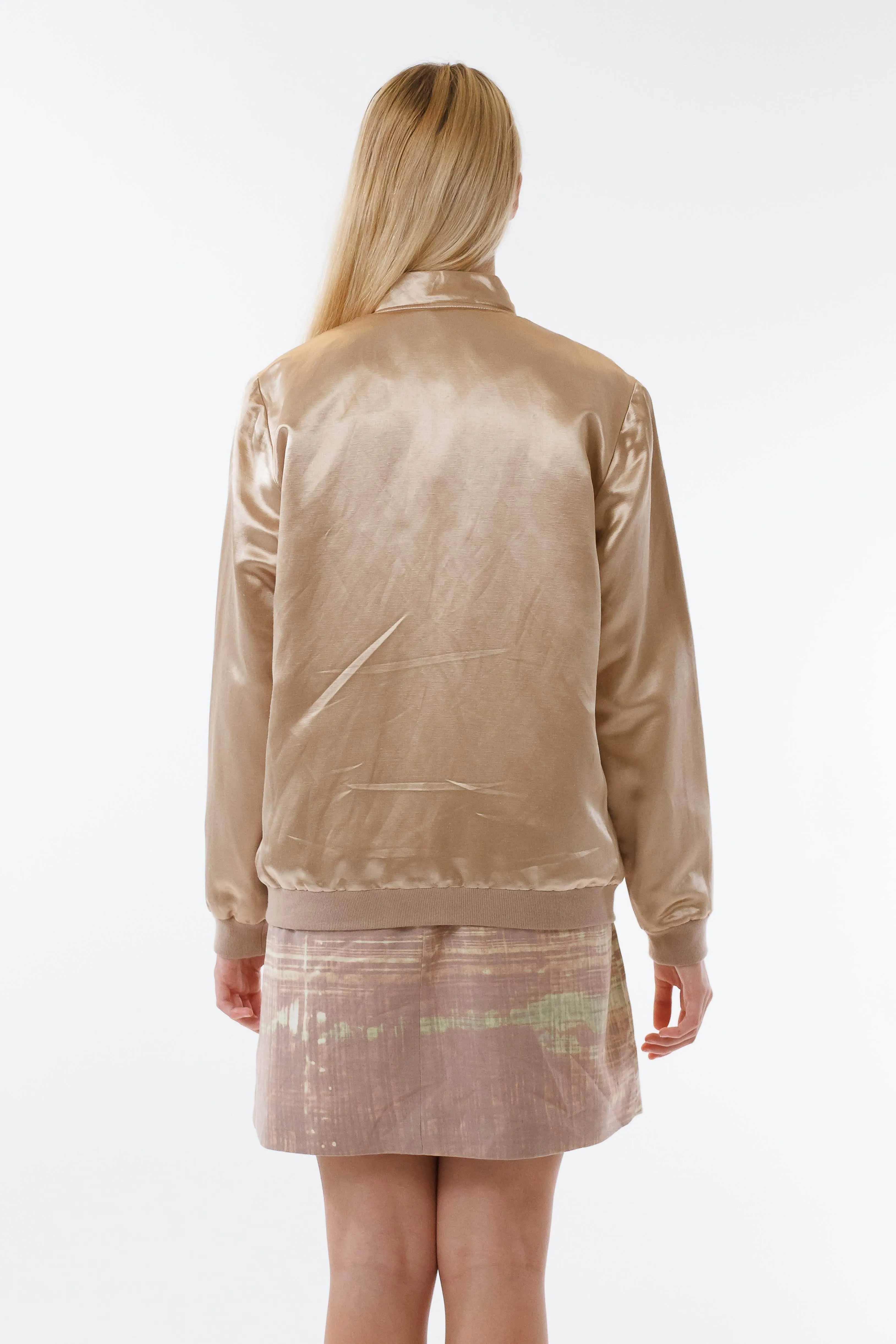 Womens Silk Bomber