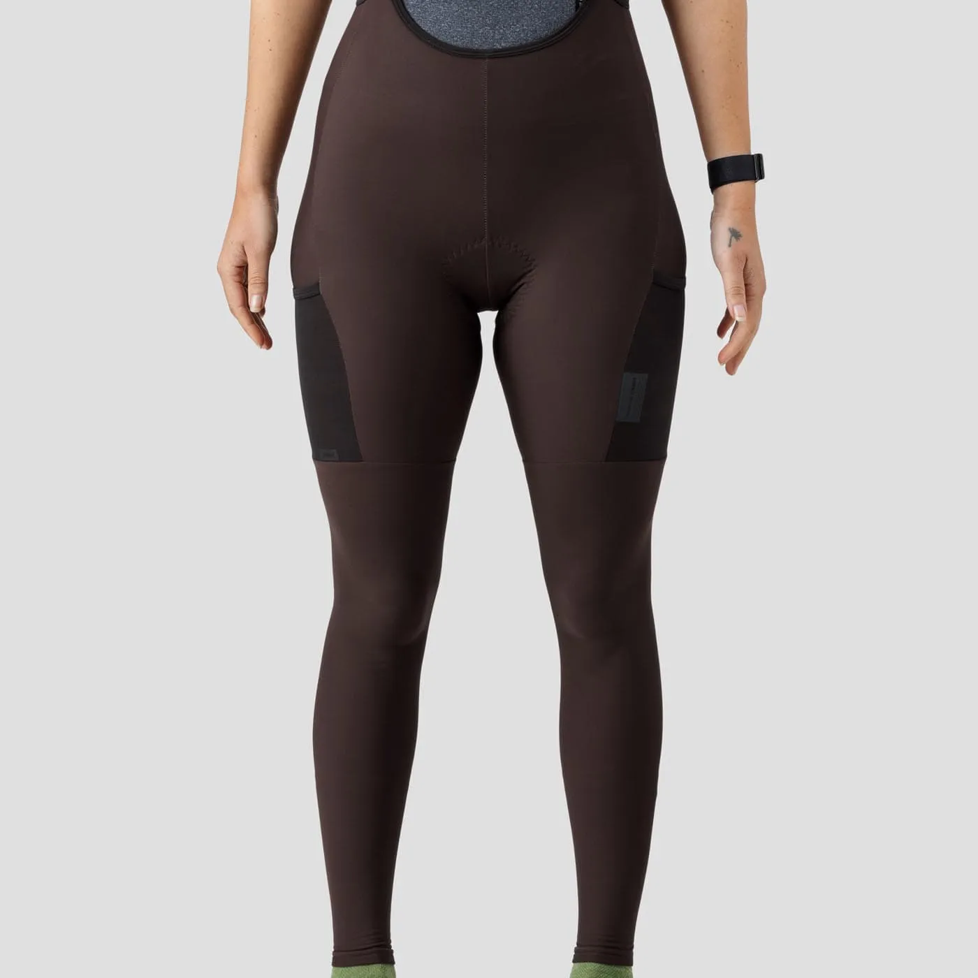 Women's Thermal Droptail Cargo Bib Tight - Midnight Plum