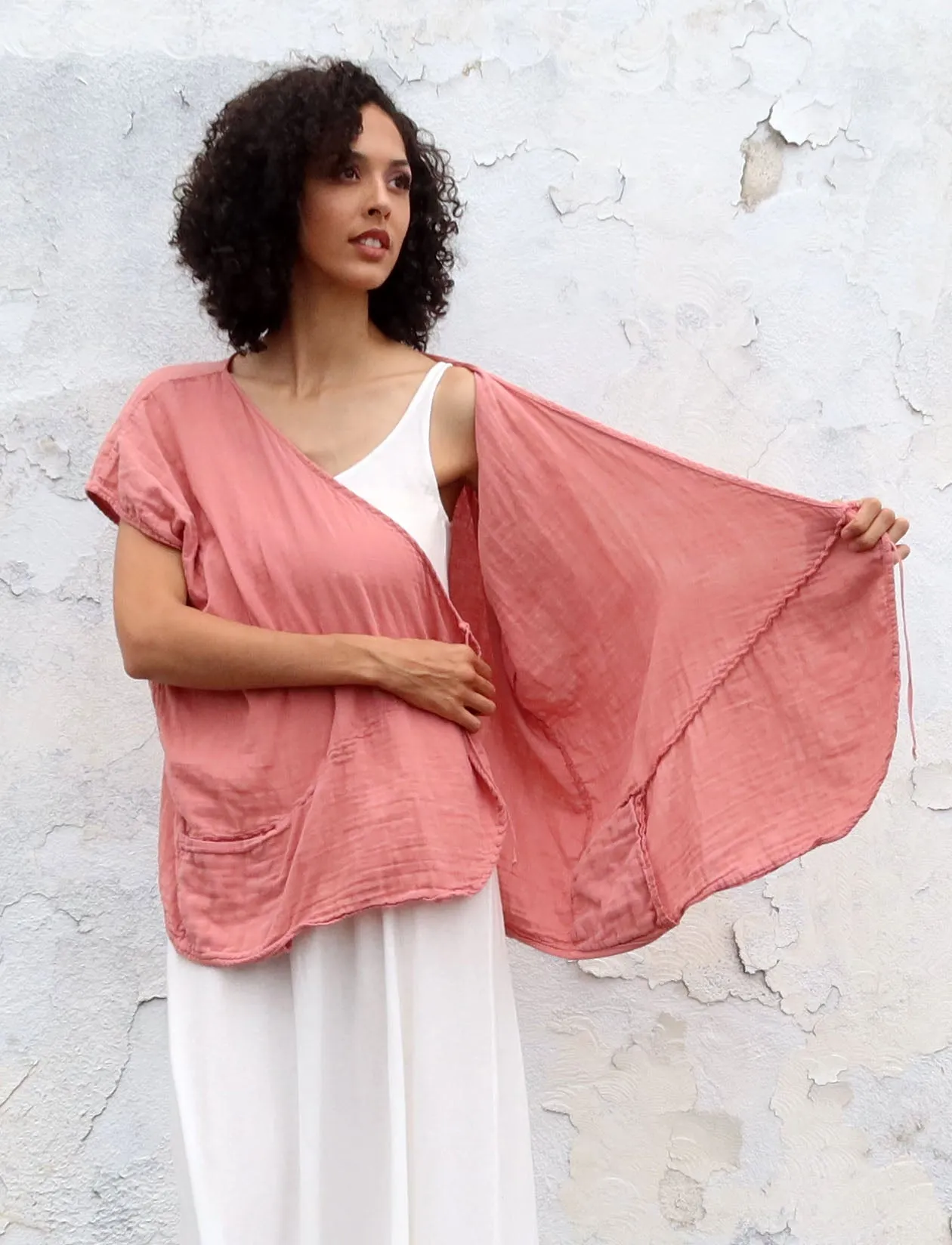 Wrap Origami Shirt Kaftan