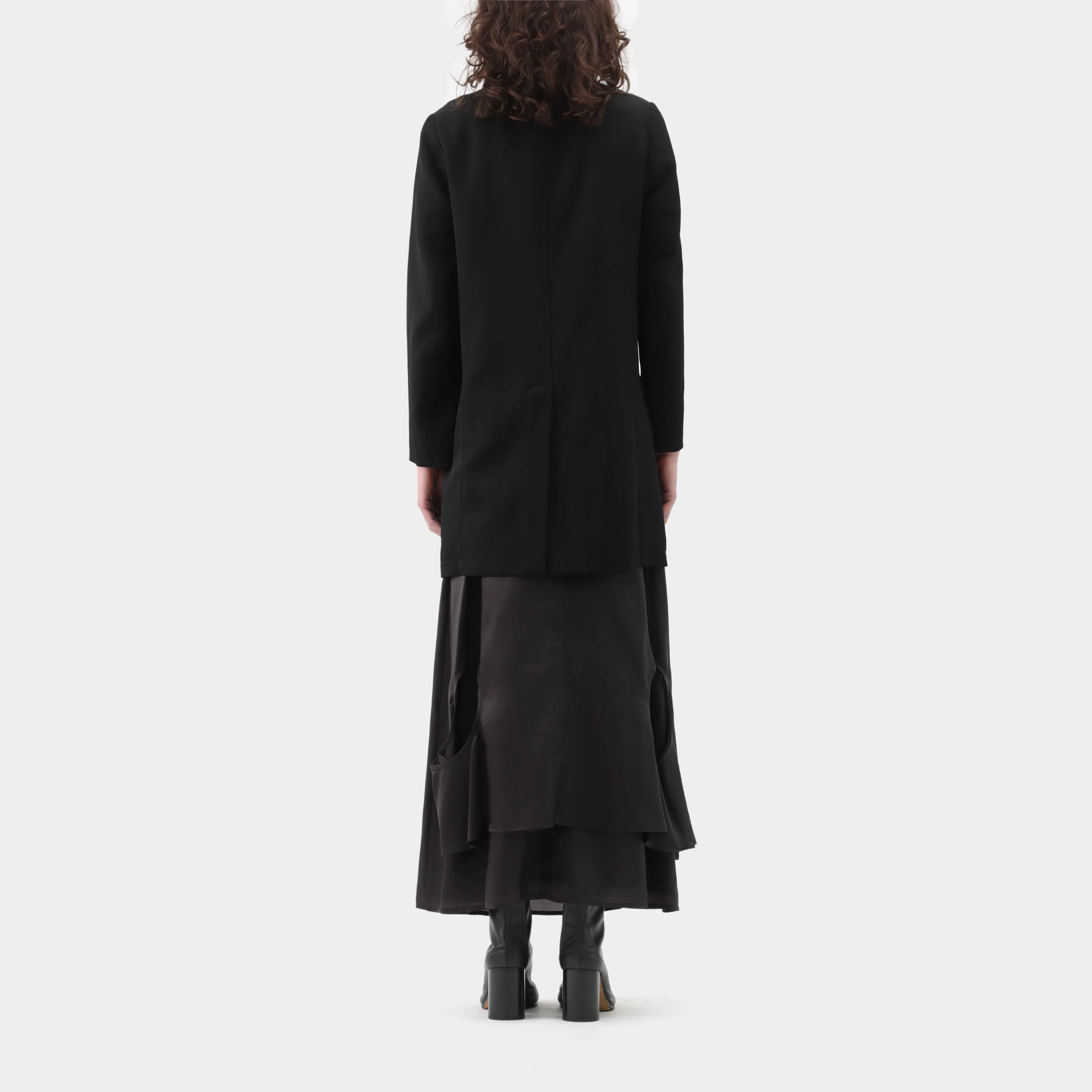 Y's Yohji Yamamoto Wool Collarless Coat